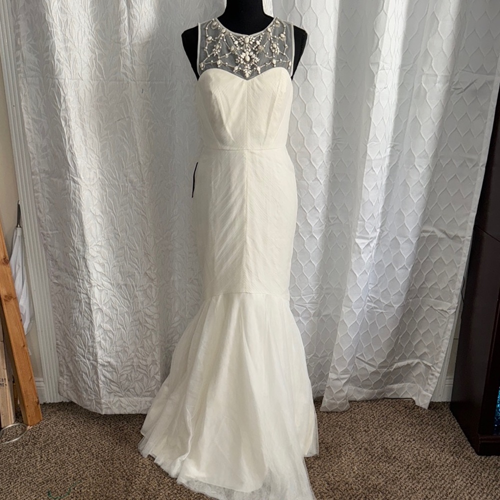Ann Taylor white wedding dress size 2 NWT